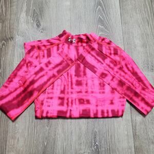 under armour cold weather long sleeve pink tie dye for ski snow winter sports XS